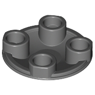 Lego destička kulatá 2x2 hladká invertovaná, tmavě modro šedá (4210908, 4278274, 4613980)